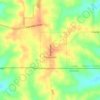Topografische kaart Pleasanton, hoogte, reliëf