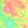 Topografische kaart Gila Wilderness, hoogte, reliëf