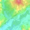 Topografische kaart Hodonín, hoogte, reliëf