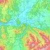Topografische kaart Zvolen, hoogte, reliëf