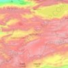 Topografische kaart Naryn, hoogte, reliëf
