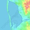 Topografische kaart Ringkøbing Fjord, hoogte, reliëf