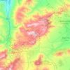 Topografische kaart caïdat de Bni Touzine, hoogte, reliëf