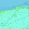 Topografische kaart Ooie, hoogte, reliëf
