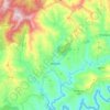 Topografische kaart Alvares, hoogte, reliëf