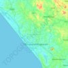 Topografische kaart Thiruvananthapuram, hoogte, reliëf