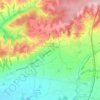 Topografische kaart Bellegarde-Poussieu, hoogte, reliëf