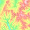 Topografische kaart Washington, hoogte, reliëf