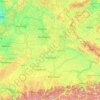 Topografische kaart Baviera, hoogte, reliëf