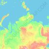Topografische kaart Красноярский край, hoogte, reliëf