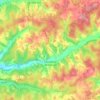Topografische kaart Sainte-Foy-de-Longas, hoogte, reliëf