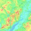 Topografische kaart Forest of Dean, hoogte, reliëf