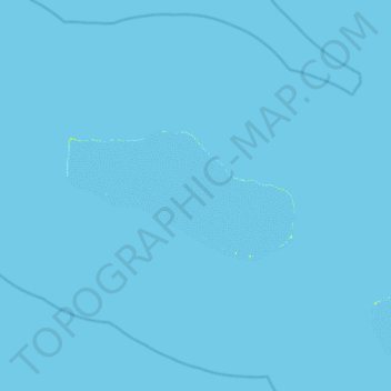 Topografische kaart Tahanea, hoogte, reliëf