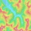 Topografische kaart Hintersee, hoogte, reliëf