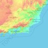 Topografische kaart Rio de Janeiro, hoogte, reliëf