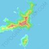 Topografische kaart Taravai, hoogte, reliëf