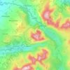 Topografische kaart Betws Garmon, hoogte, reliëf