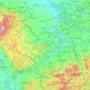 Topografische kaart Moravië-Silezië, hoogte, reliëf