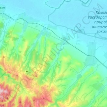 Topografische kaart Кеслеровское сельское поселение, hoogte, reliëf