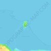 Topografische kaart Cramond Island, hoogte, reliëf