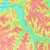 Topografische kaart Susquehanna River, hoogte, reliëf