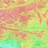 Topografische kaart Carinthie, hoogte, reliëf