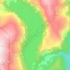 Topografische kaart Tunsbergdalsvatnet, hoogte, reliëf