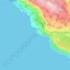 Topografische kaart Općina Podgora, hoogte, reliëf