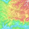 Topografische kaart Općina Grožnjan, hoogte, reliëf