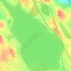 Topografische kaart Lough Owel, hoogte, reliëf