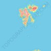 Topografische kaart Spitzbergen und Jan Mayen, hoogte, reliëf