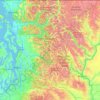Topografische kaart Mount Baker-Snoqualmie National Forest, hoogte, reliëf