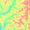 Topografische kaart Oakland Township, hoogte, reliëf