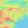 Topografische kaart Södermanlands län, hoogte, reliëf