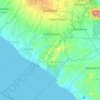 Topografische kaart Jinotepe, hoogte, reliëf