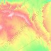 Topografische kaart Djanet, hoogte, reliëf
