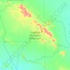 Topografische kaart Eagletail Mountains Wilderness, hoogte, reliëf