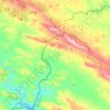 Topografische kaart Fuente del Arco, hoogte, reliëf