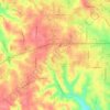 Topografische kaart Ellisville, hoogte, reliëf
