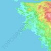 Topografische kaart Grad Rovinj, hoogte, reliëf