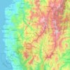 Topografische kaart Benguet, hoogte, reliëf