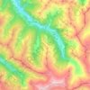 Topografische kaart Hüttschlag, hoogte, reliëf