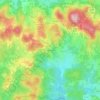 Topografische kaart Auriat, hoogte, reliëf