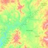 Topografische kaart Tehuitzingo, hoogte, reliëf