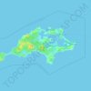 Topografische kaart Rottnest Island, hoogte, reliëf