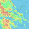 Topografische kaart Central Greece, hoogte, reliëf