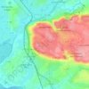 Topografische kaart Avranches, hoogte, reliëf