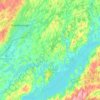 Topografische kaart Otonabee–South Monaghan, hoogte, reliëf