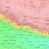Topografische kaart Nepal, hoogte, reliëf