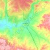 Topografische kaart Almazán, hoogte, reliëf